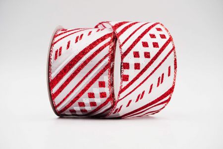 Retro Slant Stripes Wired Ribbon_KF6368GR-1-3_red